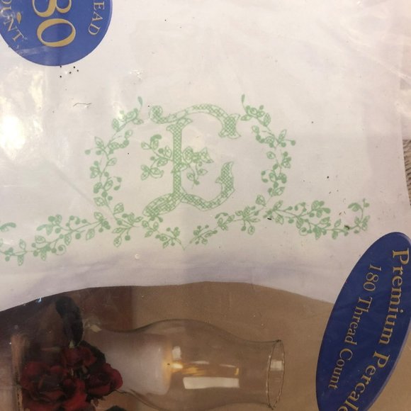 Bucilla Special Edition Premium Percale Cross Stitch Kit Decorative Momogram E - Picture 4 of 5